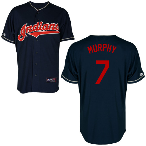 David Murphy #7 Youth Baseball Jersey-Cleveland Indians Authentic Alternate Navy Cool Base MLB Jersey